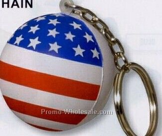 Patriotic Stress Ball Key Chain Squeeze Toy