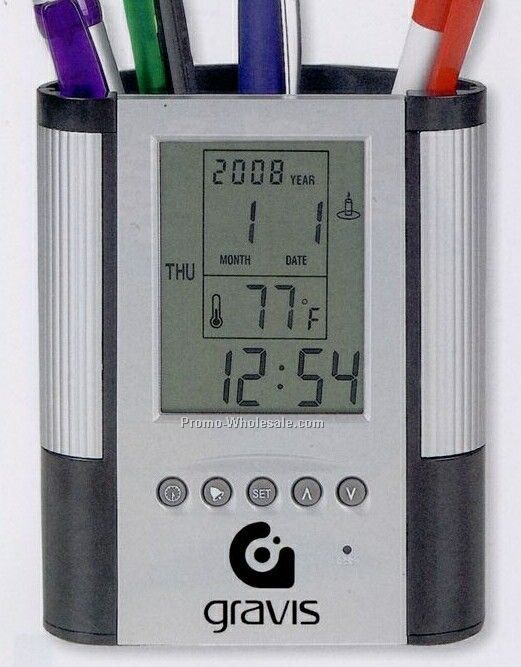 Pen Cup/ Alarm Clock/ Thermometer (3 Day Shipping)