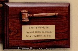 Plaque W/ Petite Blank Gavel