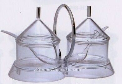 Pointed Jam & Jelly Server Set With Holder