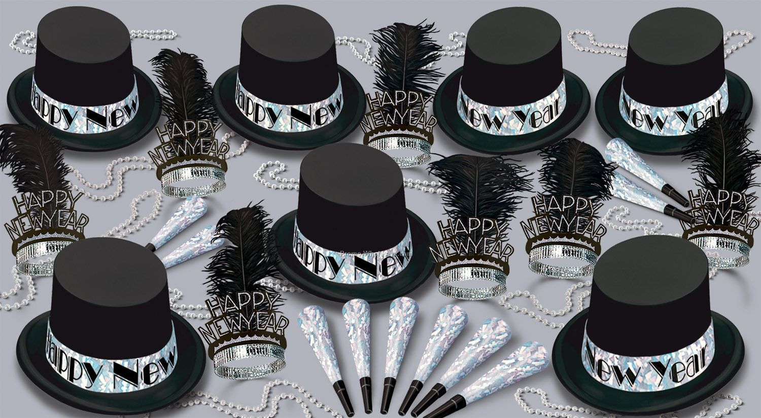 Silver Top Hat Assortment For 50