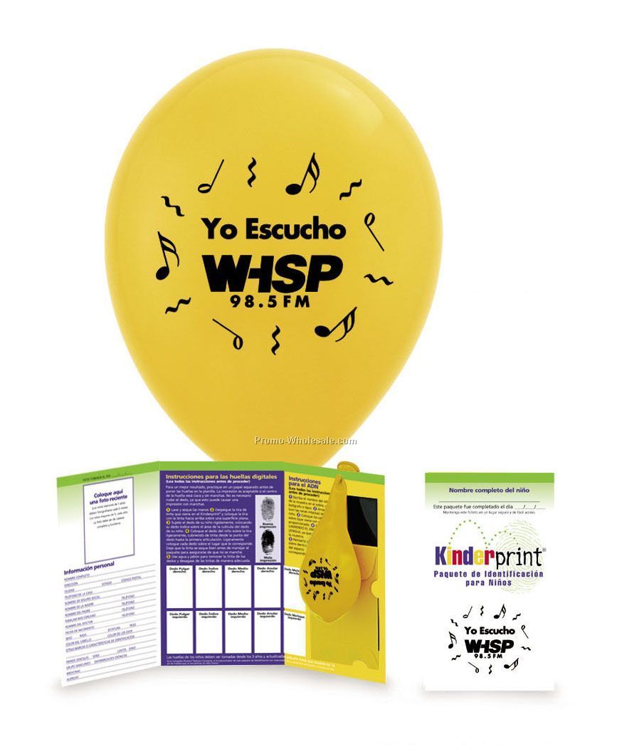 Stock Kinderprint Child Safety & Id Kit W/ Out Balloon (Spanish)