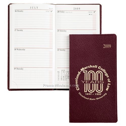 Tan Sun Graphix Bonded Leather Professional Planner (White Paper)