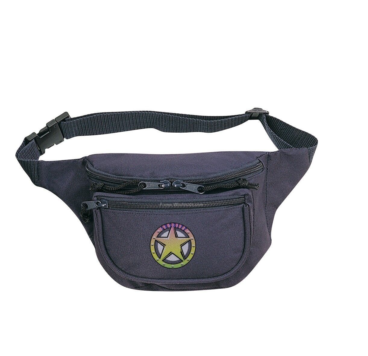 Three-pocket Polyester Fanny Pack