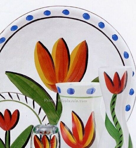 Tulipa Hand Painted Dish / Large Plate