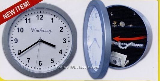 U.s. Patrol Wall Clock W/ Hidden Safe