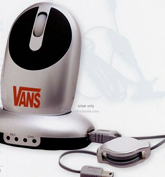 V-line Wireless Optical Mouse With USB Hub
