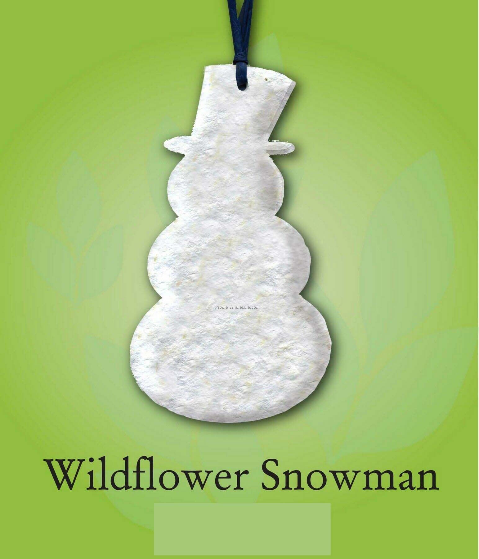 Wildflower Snowman Ornament W/ Embedded Seed