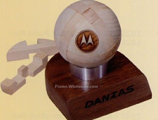 Wood Ball Puzzle On Base