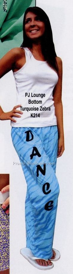 Youth Kashmere Pj/ Lounge Pants W/ Pink Black Cheetah Print (Xs-l)
