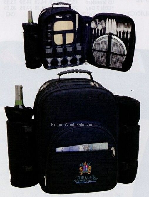 Yukon Picnic Cooler Backpack Set With Blanket/ Glasses/ Knives
