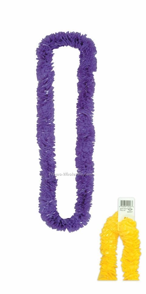 1-1/2"x36" Purple Soft Twist Poly Leis W/ Individual Upc Code (720 Pieces)