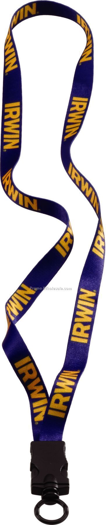 1/2" Recycled Dye Sublimated Lanyard With Snap Buckle Release & O-ring
