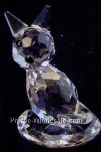 1-7/8" Optic Crystal Cat Figurine