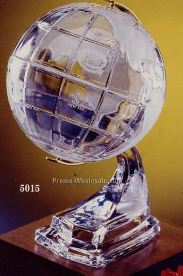 10" Estate Globe On Crystal Stand