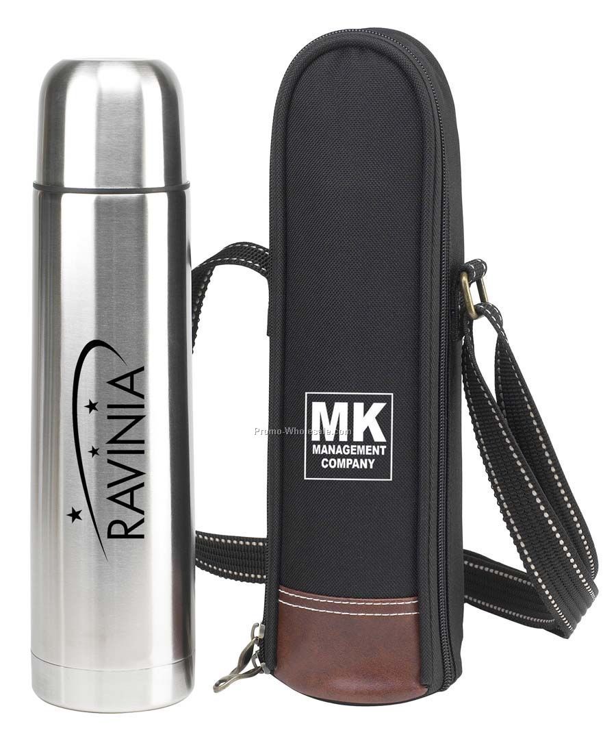 10-3/4"x3-1/4" Vacuum Flask And Carrier