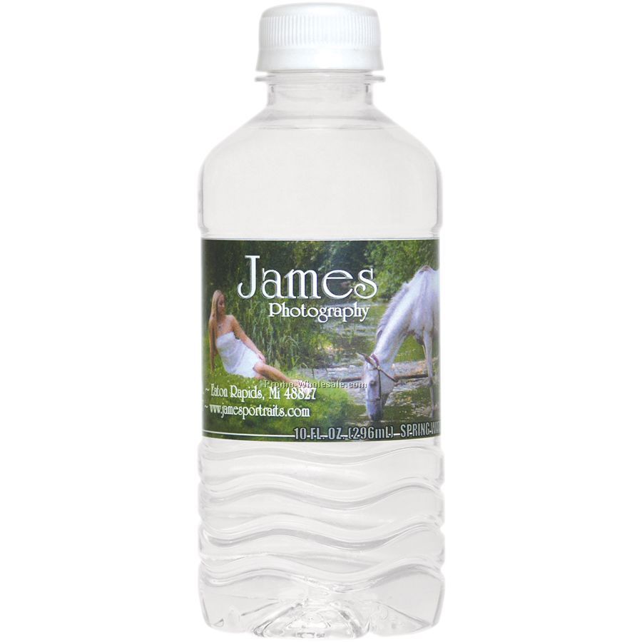 10 Oz. Custom Label Bottled Water - Ice Bucket Label