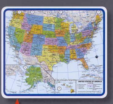 10"x8-1/2" Usa Map Mouse Pad