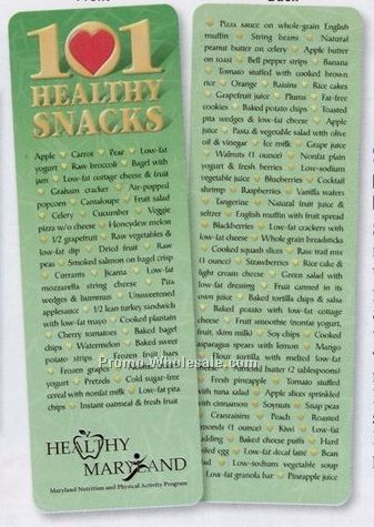 101 Healthy Snacks Bookmark (English)
