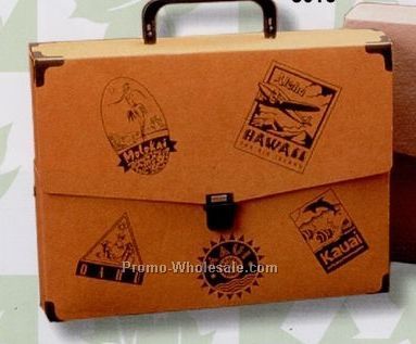 12-1/4"x9-1/2"x2-1/2" Recycled Ecoboard And Textured Board Attache Case