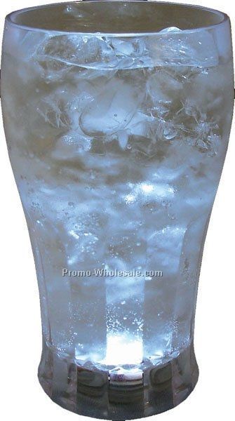 12 Oz. Light Up Cola Glass W/ 5 White LED Lights