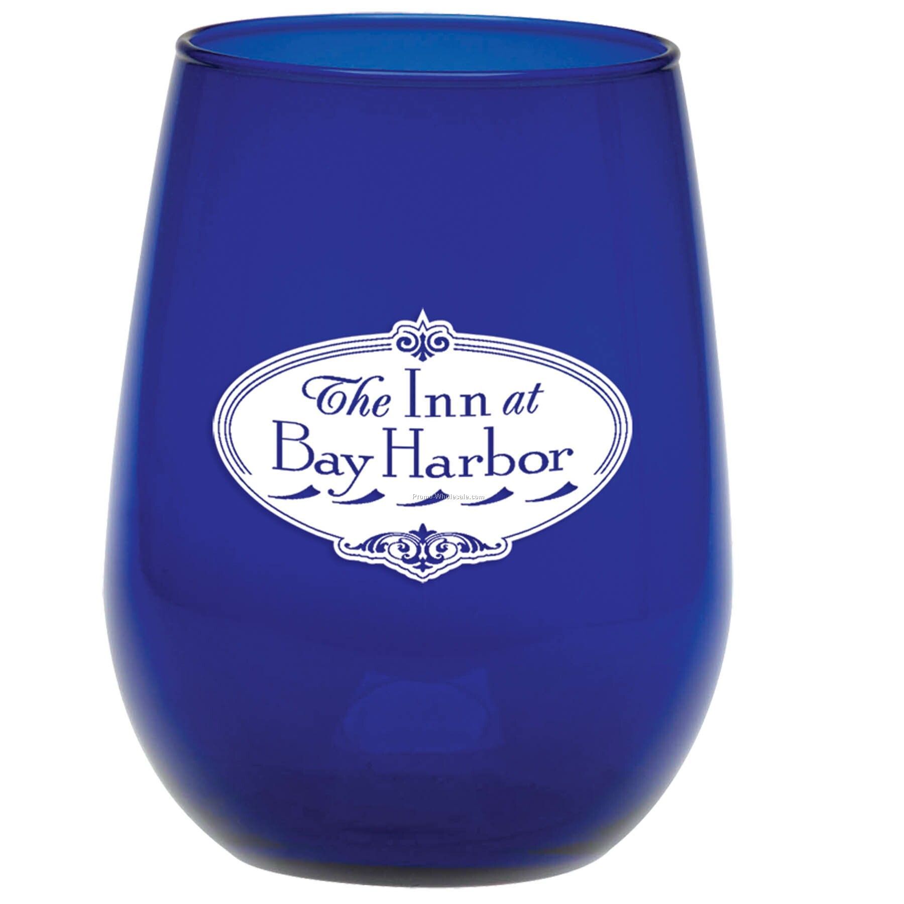 17 Oz. Stemless Wine Glass (Midnight Blue)