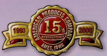 2-1/2"x1-1/4" Silver Fossler Embossed Foil Anniversary Seal