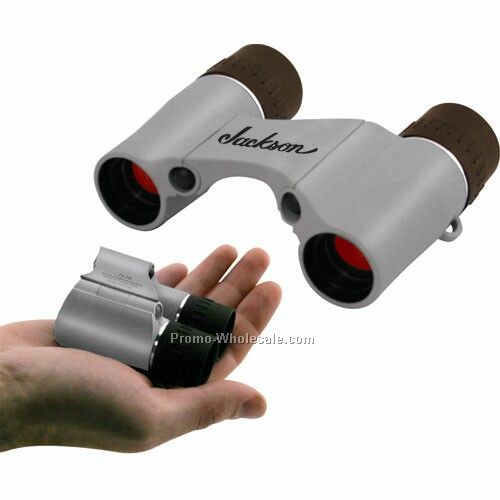 2-1/2"x3-1/8"x1-3/4" 7x-18x Pocket Binoculars With Nylon Case