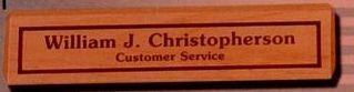 2-1/4"x12" Prestige Series Desk Wedge/ Nameplate W/ Laser Engraving