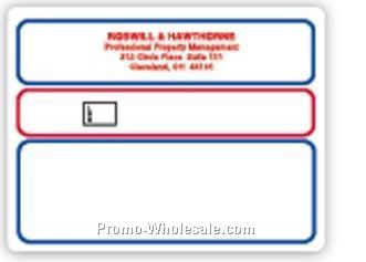 2-15/16"x4" Red & Blue Trim Pinfed Mailing Labels (Blank)