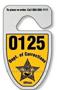 2-3/4"x4-3/4" Shield Hang Tag Parking Permit (.015" Polyethylene)