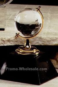 2-3/8" Optical Crystal World Globe Award