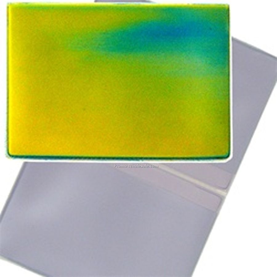 2-5/8"x4" 3d Lenticular Business Card Holder - Stock / Yellow Blue Green