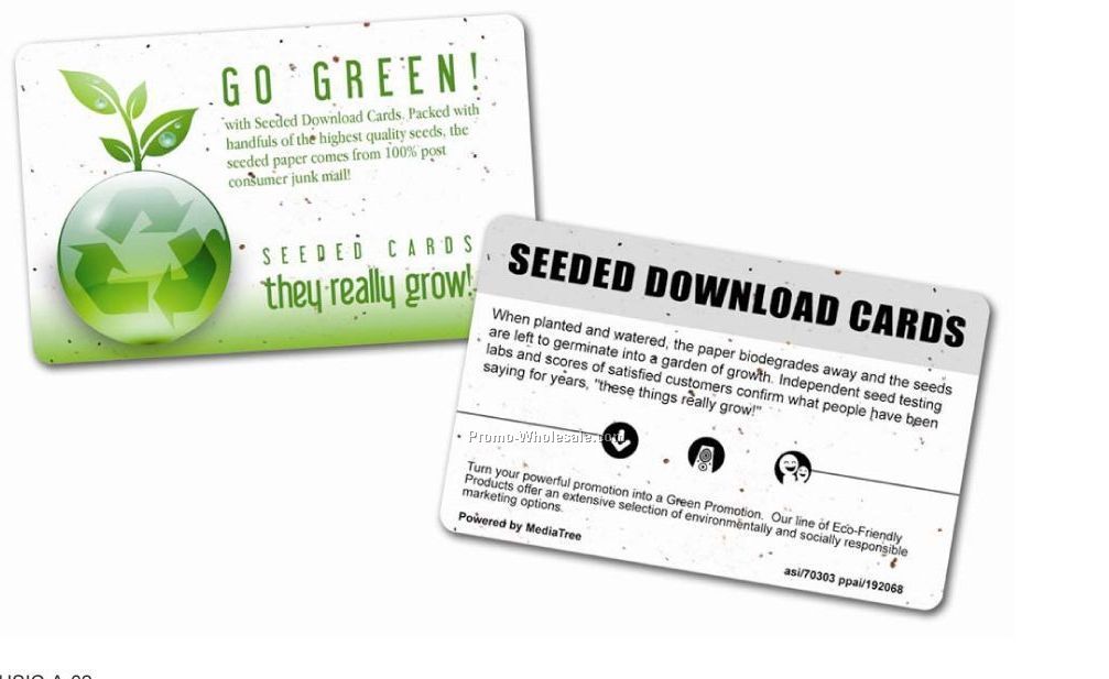 2 Song Eco-friendly Seeded Download Gift Card