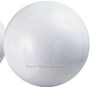 24" Inflatable Solid White Beach Ball