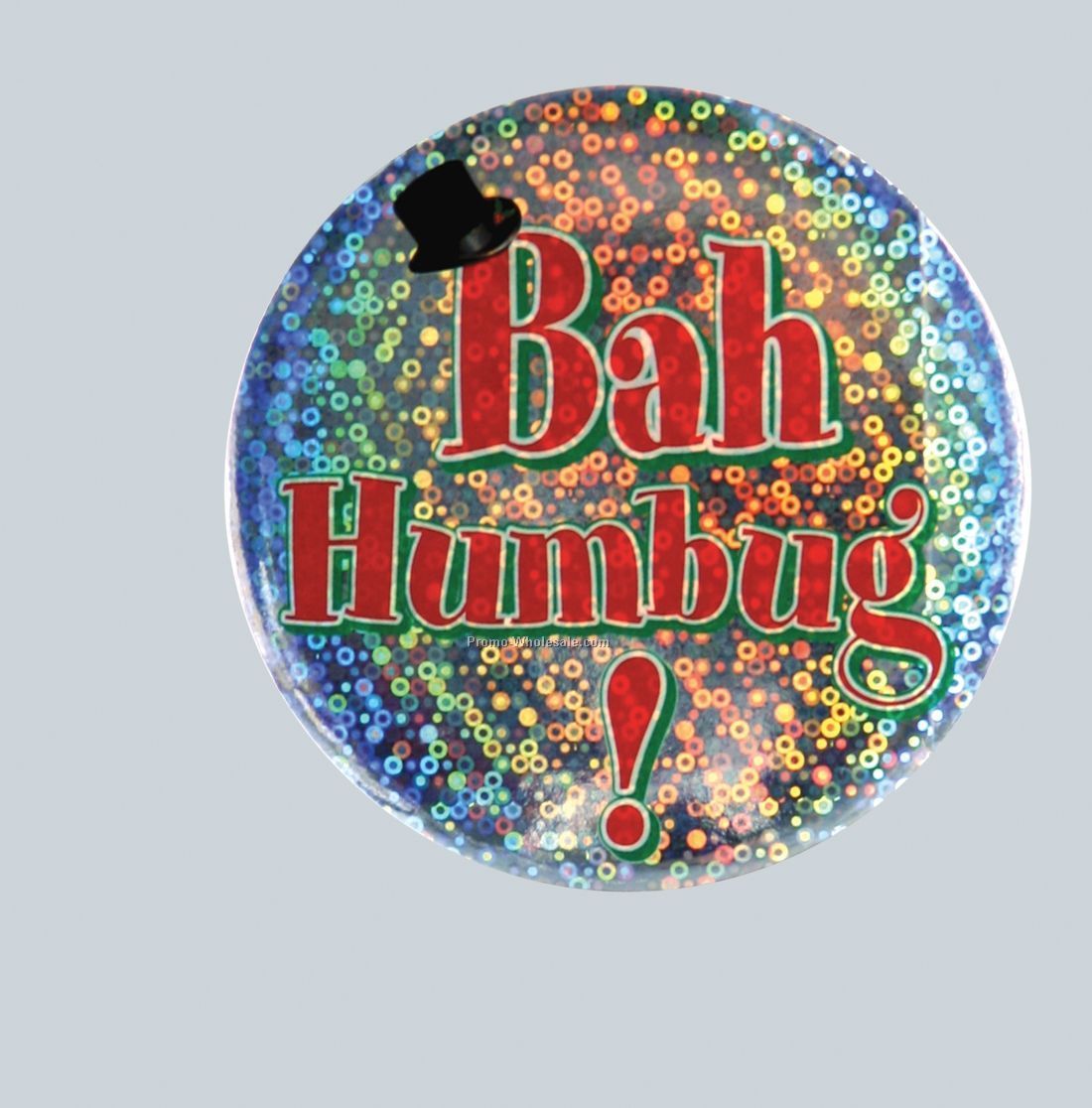 3-1/2" Bah Humbug Button