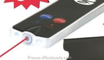 3-5/8"x1"x1/4" Flat Laser Card Pointer W/Dual LED Flashlight And Keychain