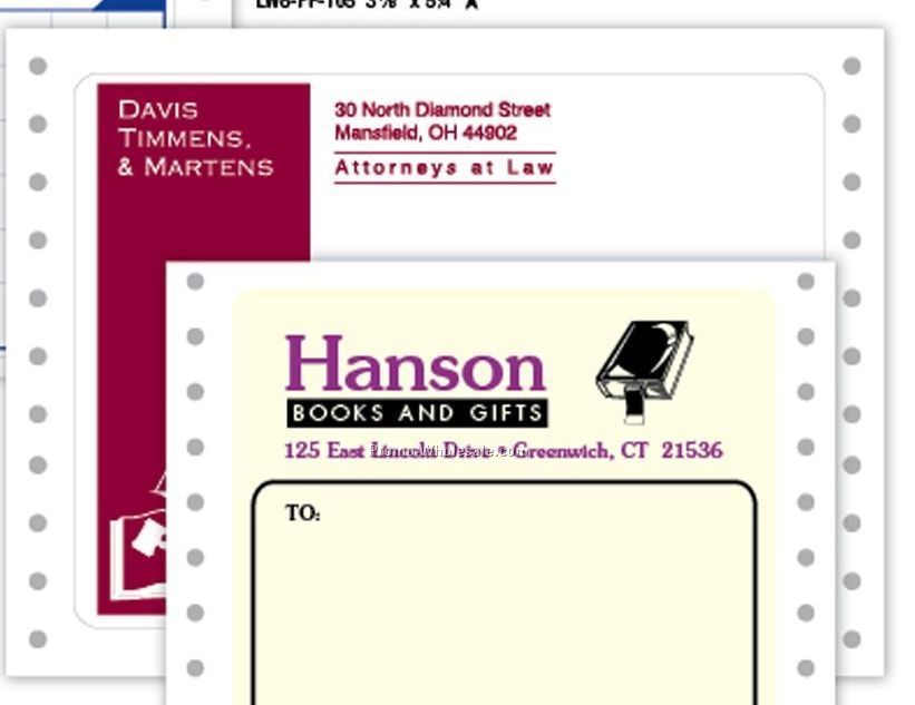 3-7/8"x5-1/4" Rectangle Die Pinfed Label