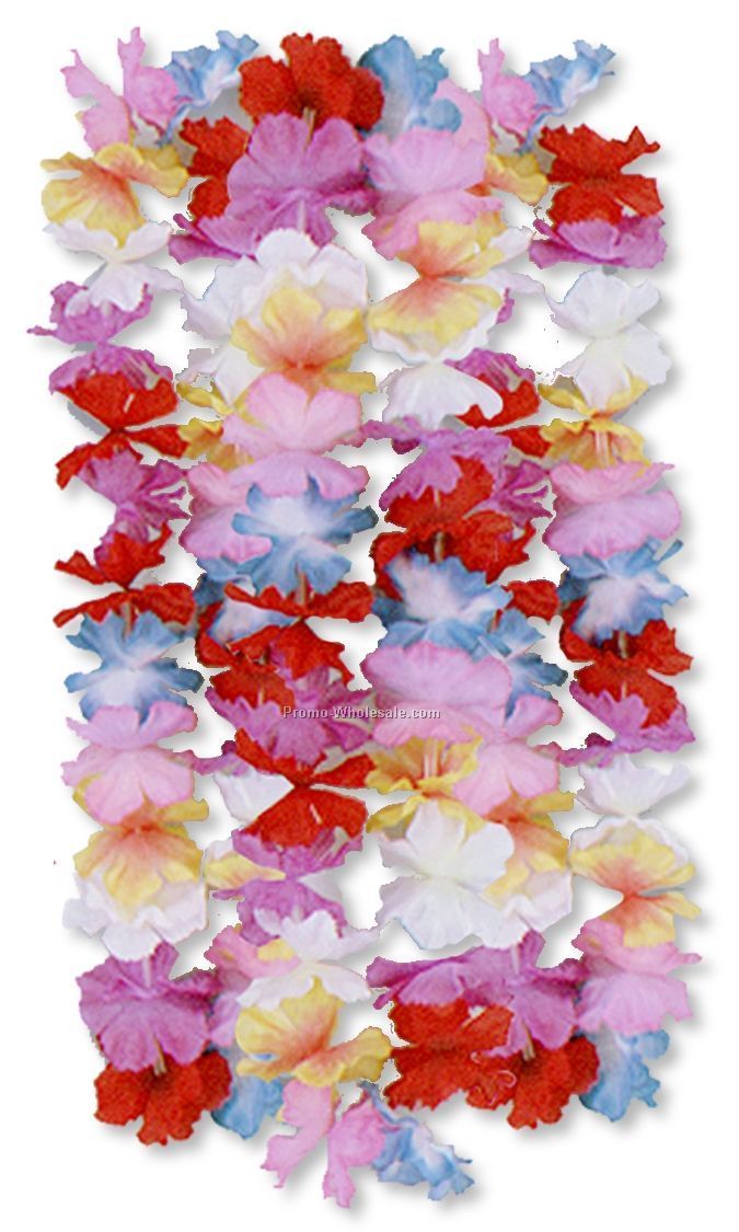 36" Silk 'n Petals Parti Color Leis
