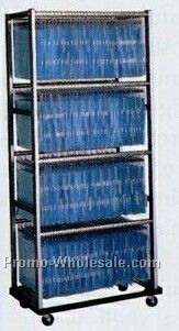 36"x20"x73-1/2" Heavy Duty Steel Rack W/ 100 Vinyl Envelopes