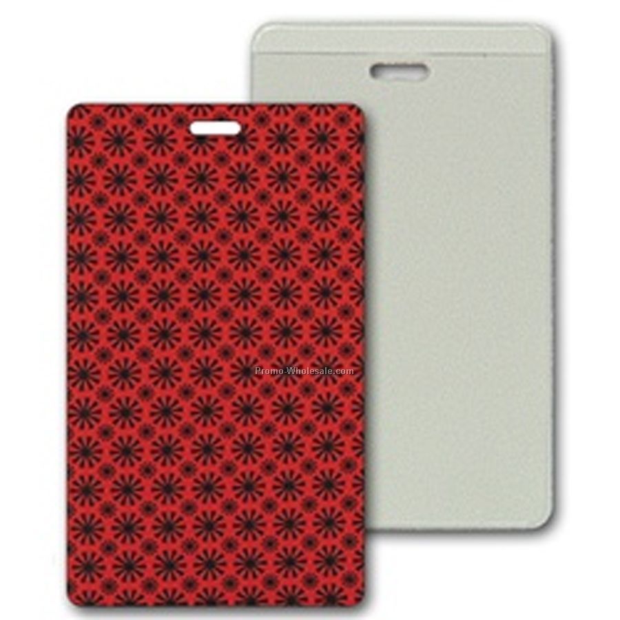 3d Lenticular Luggage Tags - Stock / Red With Black Stars 2-3/8"x4-1/4"