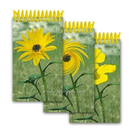 3d Lenticular Mini Notebook; Stock; Animated Flower; Blanks