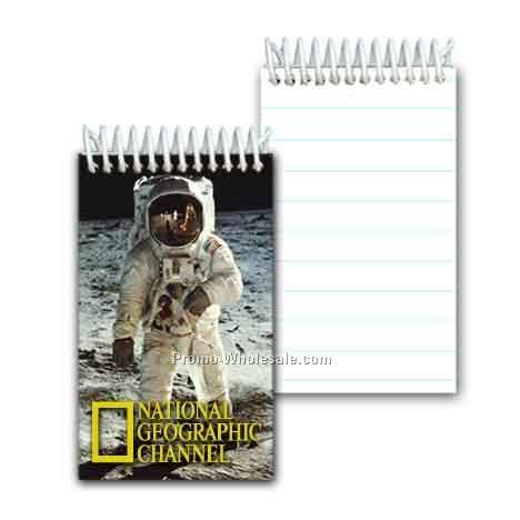 3d Lenticular Mini Notebook; Stock; Astronaut On The Moon; Custom