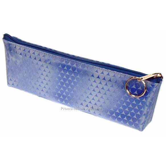 3d Lenticular Pencil Case - Sobre - Stock / Blue Silver Triangles