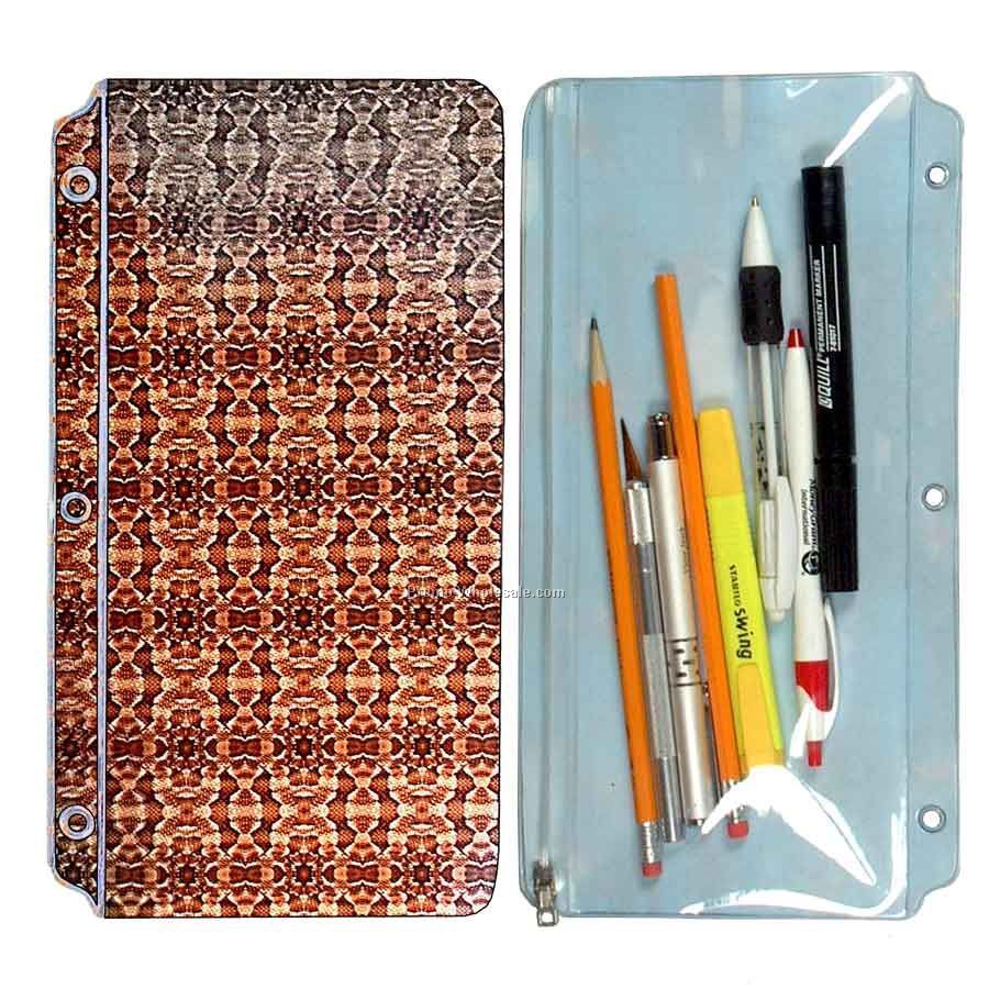 3d Lenticular Pencil Pouch - Stock / Snakeskin