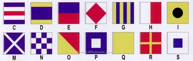 3'x3' Nautical International Code Of Signals - Complete Set