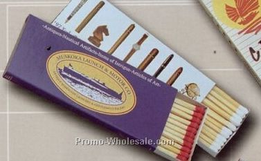4" Stick Matches W/ Custom Cigar Box (112mmx48mmx10mm)