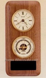 4-1/2"x9-1/2" Double Instrument Clock And Barometer Wall Unit