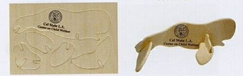 4-5/8"x3"x1/8" Whale Mini-logo Puzzle