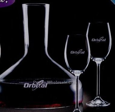 42 Oz. Crystal Oakland Carafe And 2 Wine Glasses